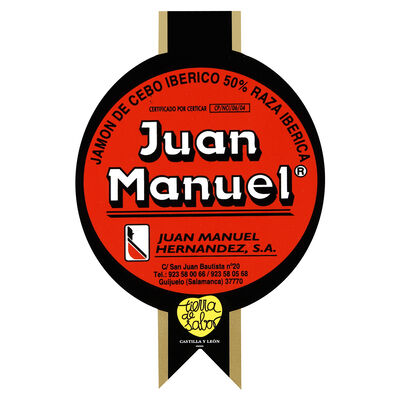 Jam&oacute;n de cebo 50% raza ib&eacute;rico Juan Manuel 7,5kg aprox