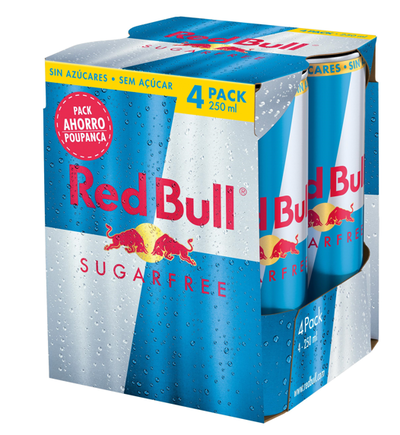 Bebida energética sin azúcar Red Bull 25cl pack 4