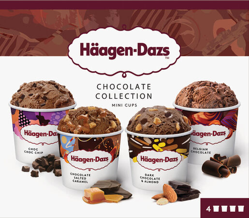 Helado Häagen-Dazs pack 4 chocolate collection