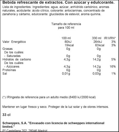 Tónica Schweppes lata 33cl pink
