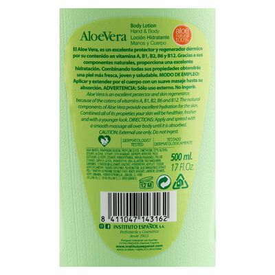 Locion Hidratante Insatituto Espa&ntilde;ol 500ml Aloe Vera