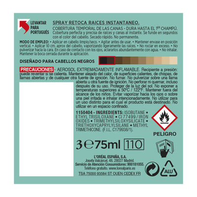 Coloración spray Magic Retouch 75 ml Negro