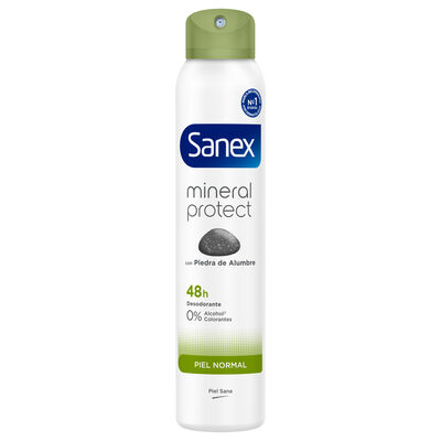 Desodorante spray Sanex Mineral Protect piel normal 48h con piedra de alumbre 200ml