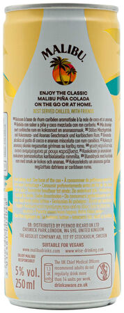 Malibú con piña colada 25cl