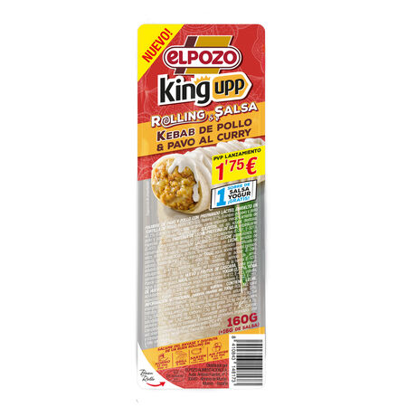 Rolling kebab de pollo y pavo al curry El Pozo 160g