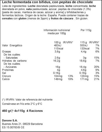 Bífidus Activia cremoso pack 4 stracciatella