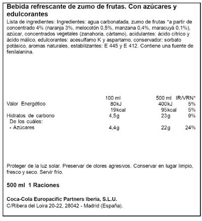 Refresco fanta con sabor exotic 500ml