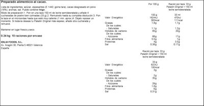 Cacao Paladín 340g original