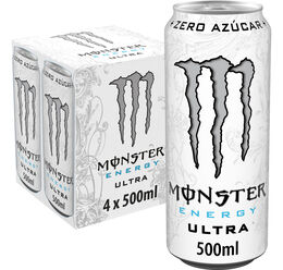 Bebida Monster sin azúcar añadido 50cl x 4 taurina ginseng