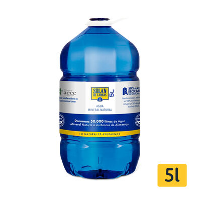 Agua Sol&aacute;n de Cabras 5l azul