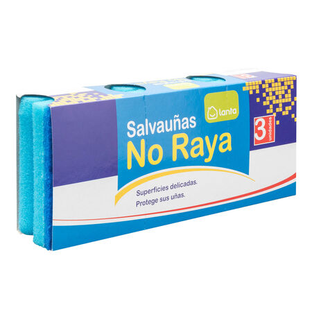 Estropajo salvauñas Lanta 3 uds azul