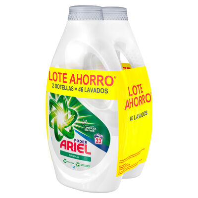 Detergente líquido Ariel 2 unidades de 23 lavados original