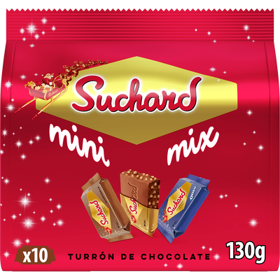 Turr&oacute;n mini surtido 10 mini turrones Suchard 130g