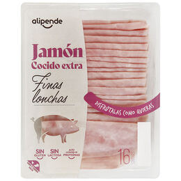 Jamón cocido finas lonchas Alipende 200g