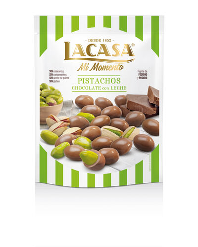 Pistachos con chocolate con leche Lacasa 100g