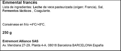 Queso emmental francés 250 gr