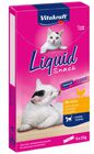 Alimento para gato snack l&iacute;quido con pollo y taurina Vitakraft 6 unid