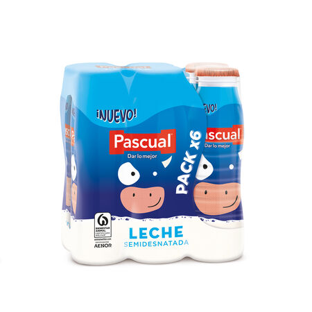 Leche semidesnatada Botella 6x188ml