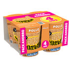 Fideos orientales Pollo Yatekomo pack de 4 vasos de 60g