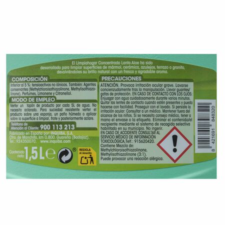 Limpiahogar Lanta 1,5l aloe