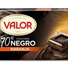 Chocolate negro 70% de cacao naranja s/gluten Valor 200g
