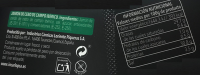 Paleta de cebo de campo 50% raza ib&eacute;rica Lasencia AL CORTE