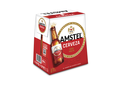Cerveza rubia Amstel pack 6 botellas 25cl