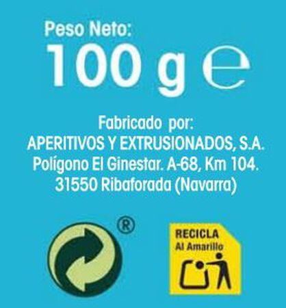 Snack de maíz rollitos Alipende 100g sabor queso
