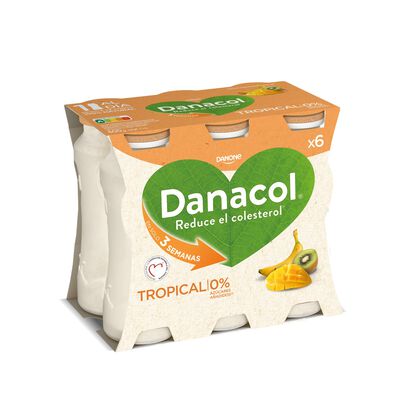 Bebida láctea Danacol colesterol pack 6 tropical 6 ud