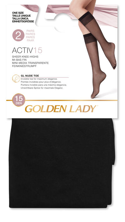 Minimedia Active 15D Golden Lady 2 Unidades Negro