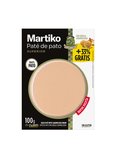 Pate de pato superior con cebolla caramelizada Martiko 75g