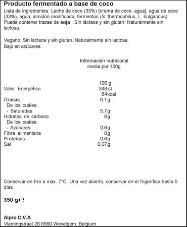 Yogur Alpro 350g coconut