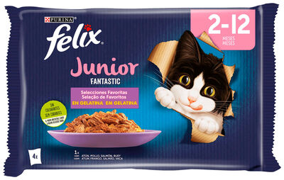 Comida para gato junior Felix 4unid