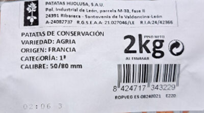 Patata para fre&iacute;r bolsa 2kg