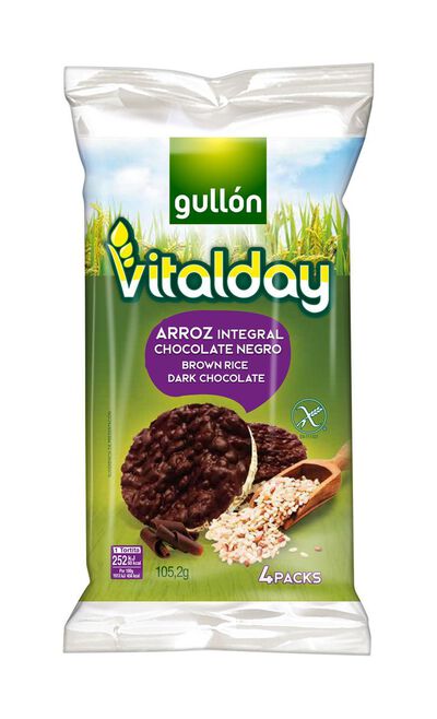Tortitas de arroz integral Vitalday 105g chocolate