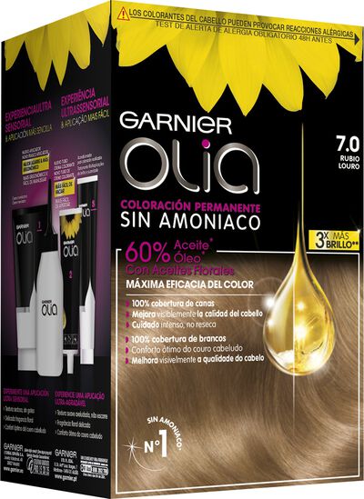 Tinte de cabello sin amoníaco Garnier Olia nº 7 rubio