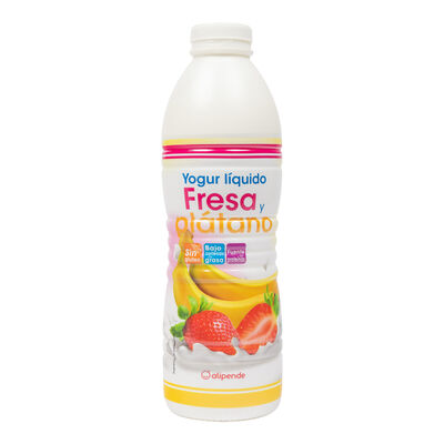Yogur l&iacute;quido Alipende 1kg fresa y pl&aacute;tano