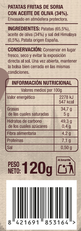 Patatas fritas de Soria Alipende 120g