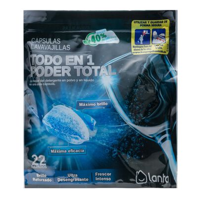 Detergente vajilla polvo-líquido Lanta 22lavados