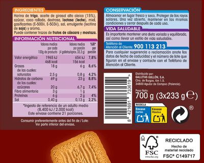 Galleta Alipende 700g clásica