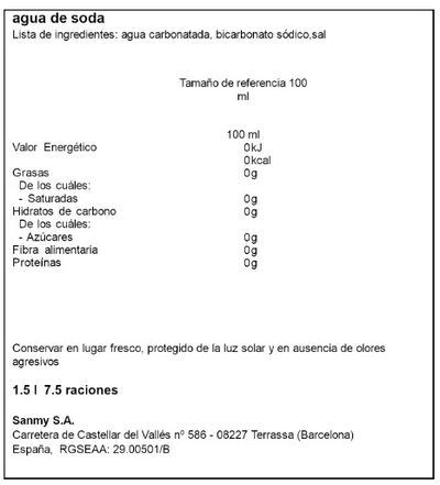 Agua Soda Sani Sifoni 1,5L