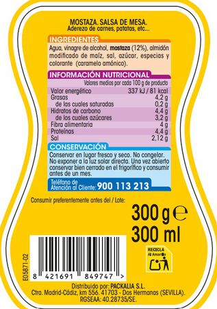 Mostaza Alipende 300ml