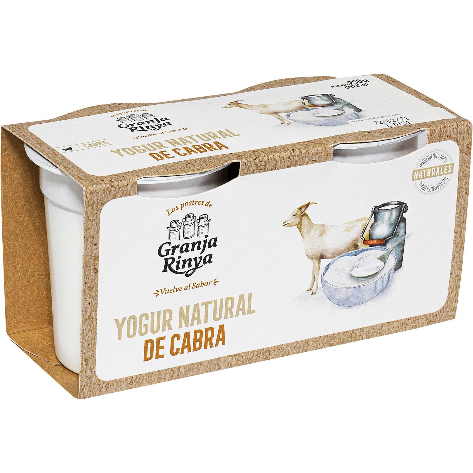 Yogur cabra Granja Rinya Pack 2 Natural