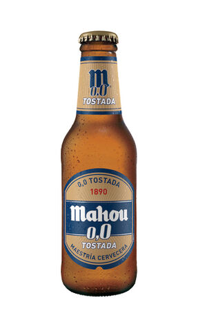 Cerveza Mahou 0,0 sin alcohol tostada pack de 6 botellas de 25 cl.