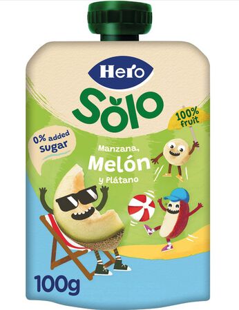 Bolsita Hero Solo Manzana, Mel&oacute;n y Pl&aacute;tano 100g