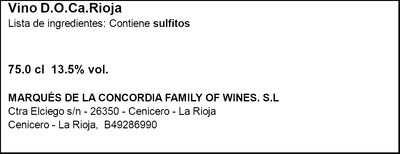 Vino tinto DO Rioja Lagunilla crianza