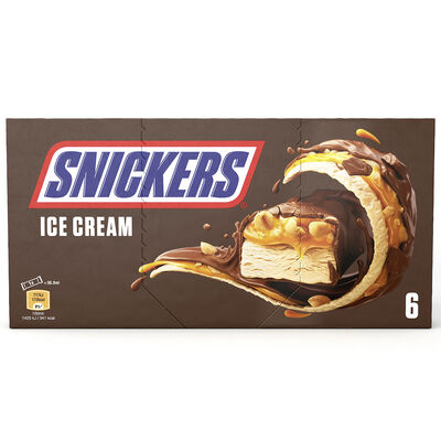 Barritas de helado Snickers 6 uds