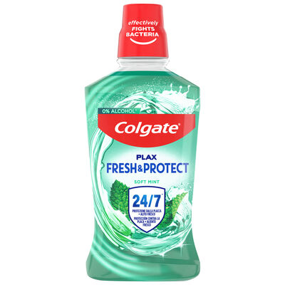 Enjuague bucal Colgate Plax Soft Mint protecci&oacute;n 24H, antibacteriano 500ml