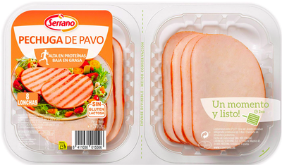 Fiambre de pechuga de pavo adobada Serrano 310g