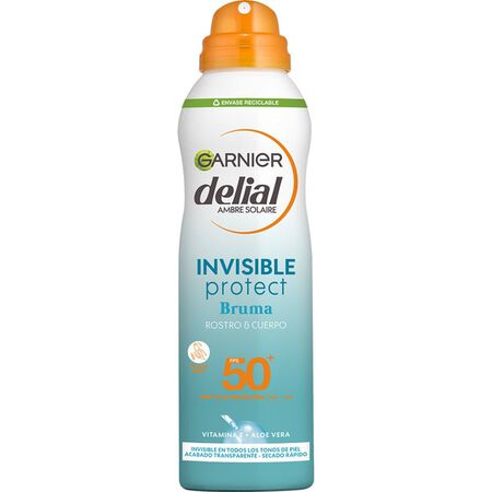 Bruma solar spray Delial 200ml FPS 50 uv water para rostro y cuerpo